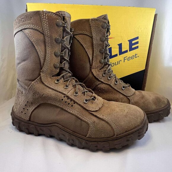 BELLEVILLE MILITARY BOOTS SIZE 10 W  HOT WEATHER/STEEL TOE/SAGE..LEATHER/NYLON - Picture 1 of 5